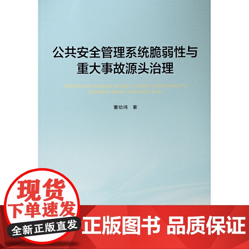 公共安全管理系统脆弱性与重大事故源头治理高清大图