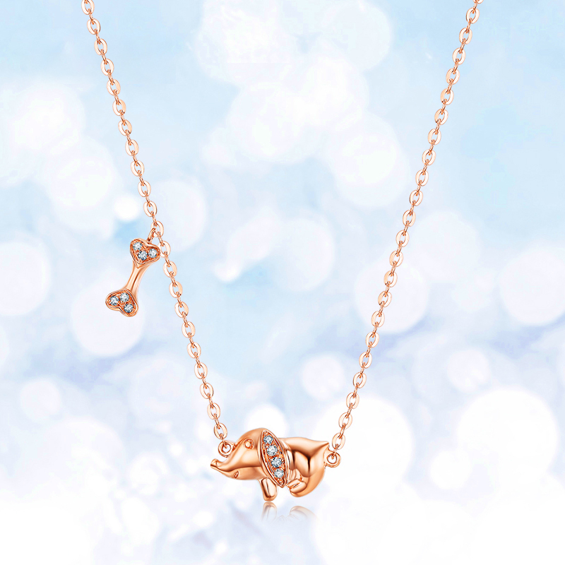 水贝珠宝(SHUIBEI JEWELRY)18K金钻石链牌