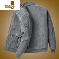 YANXU男士外套棉衣加绒加厚羔绒立毛领男装棉袄夹克宽松运动上衣