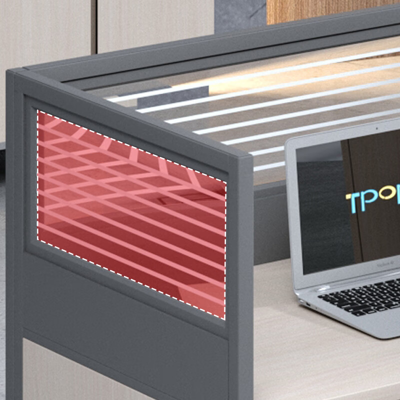 域赢屏风办公桌职员办公桌员工位电脑桌工作卡座财务桌干字型6人位高清大图