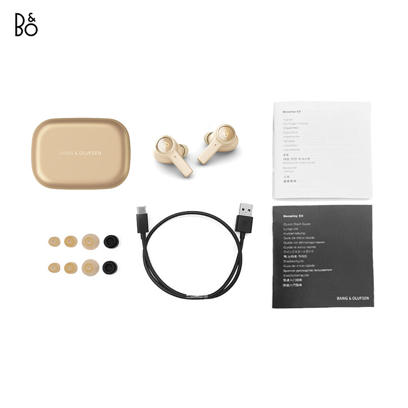 Bang&Olufsen(B&O) Beoplay EX 全新上市 自适应主动降噪第五代真无线蓝牙耳机 无线充电鎏金色高清大图