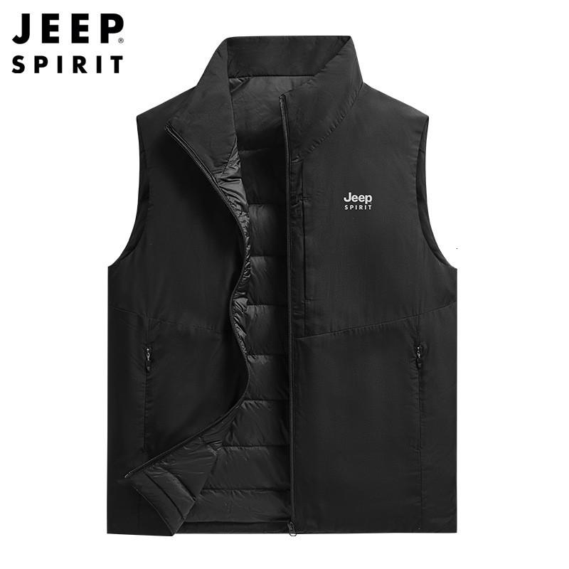 JEEP SPIRIT秋冬马甲甲男冬季新款背心无袖外穿羽绒服保暖立领外套