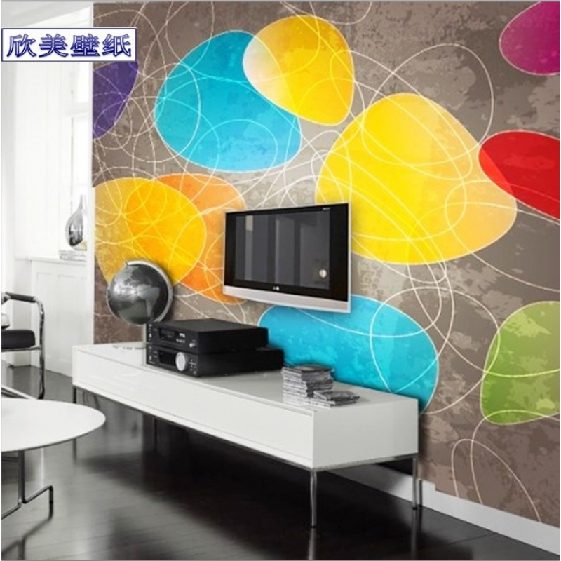 电视背景墙纸壁纸3D抽象简约现代客厅背景壁纸壁画卧室影视墙纸壹德壹