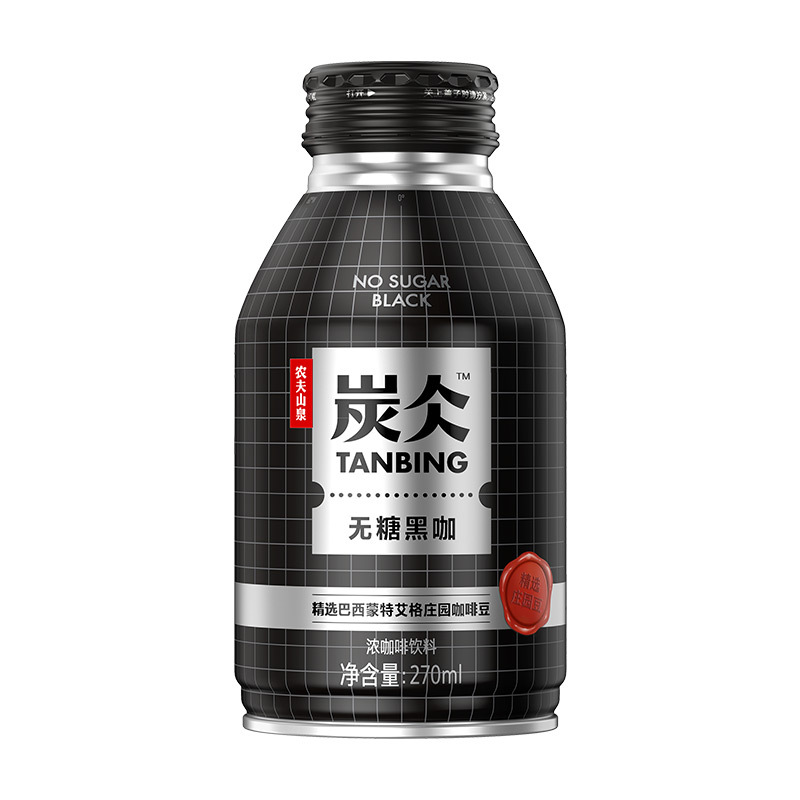 农夫山泉炭仌无糖黑咖浓咖啡270ml*6