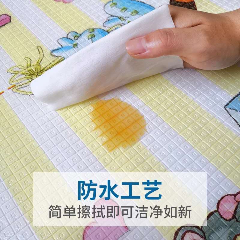 防水防潮加厚宝宝爬行垫儿童爬爬垫地垫家用地板垫泡沫垫子野餐垫 正图背铝厚度0.5cm 1.4米X0.9米