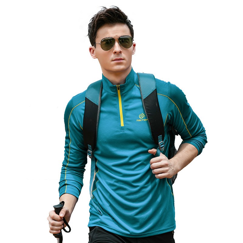 tectop探拓速干t恤长袖男女秋冬速干衣户外透气跑步运动长t恤51xxxl枯