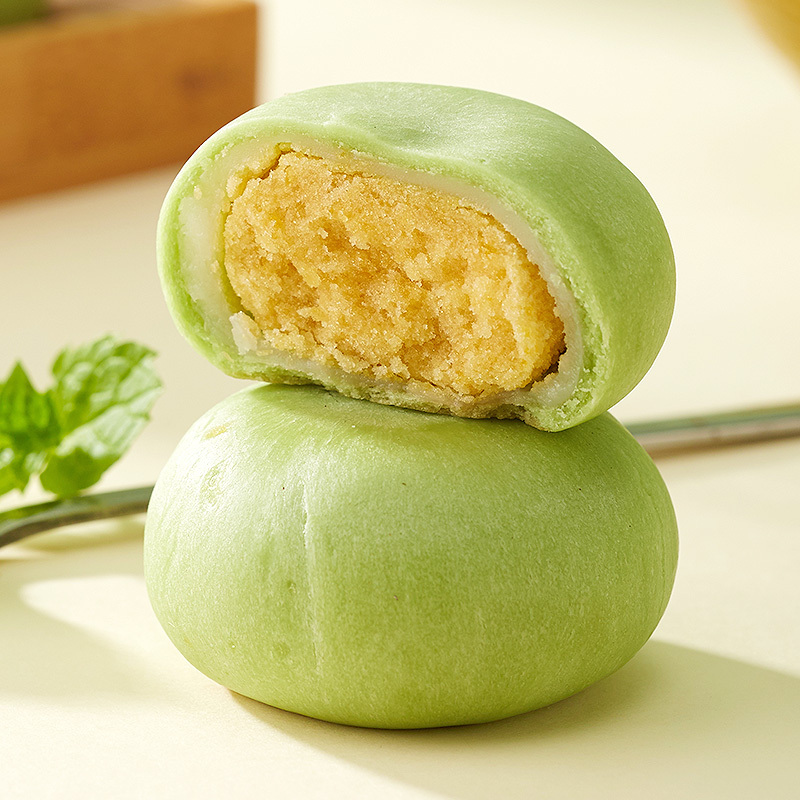 比比赞抹茶绿豆饼1000g整箱绿豆糕点整箱早餐充饥夜宵网红休闲零食品小吃