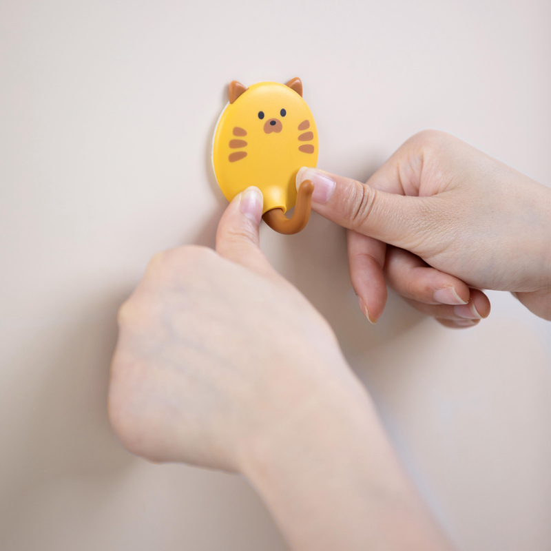 茶花 胖猫粘钩 2个/套高清大图