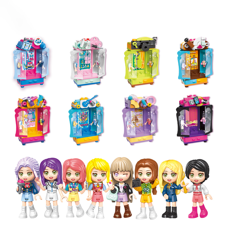 梦想职业随机一盒梦想职业乐高积木女孩系列女生换装玩具过家家百变