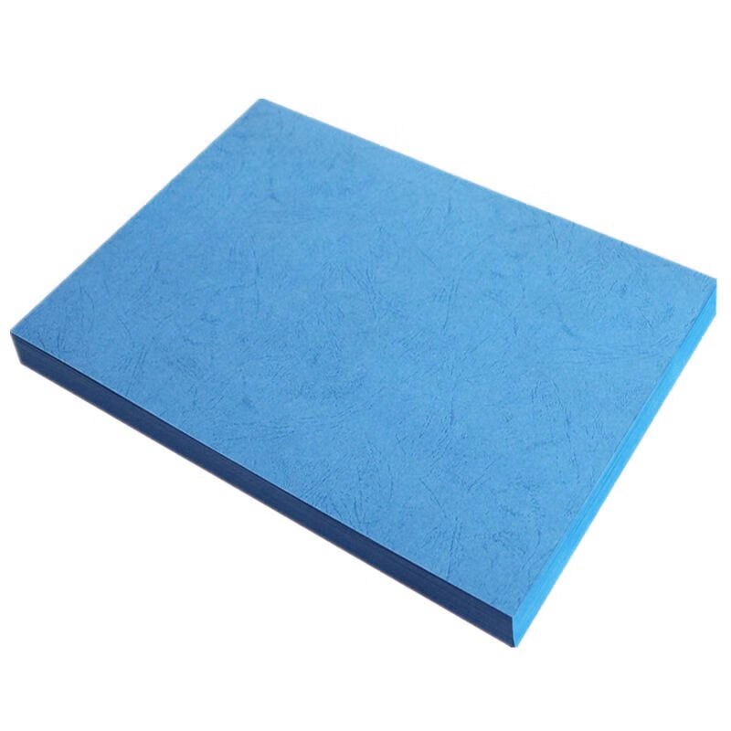 奥驰 皮纹纸180g湖蓝色 A4 100张/包高清大图