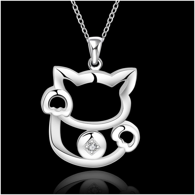 N591 Women Silver Necklace 镀925纯银女项链日韩版锁骨链潮人送女朋友七夕情人节礼物