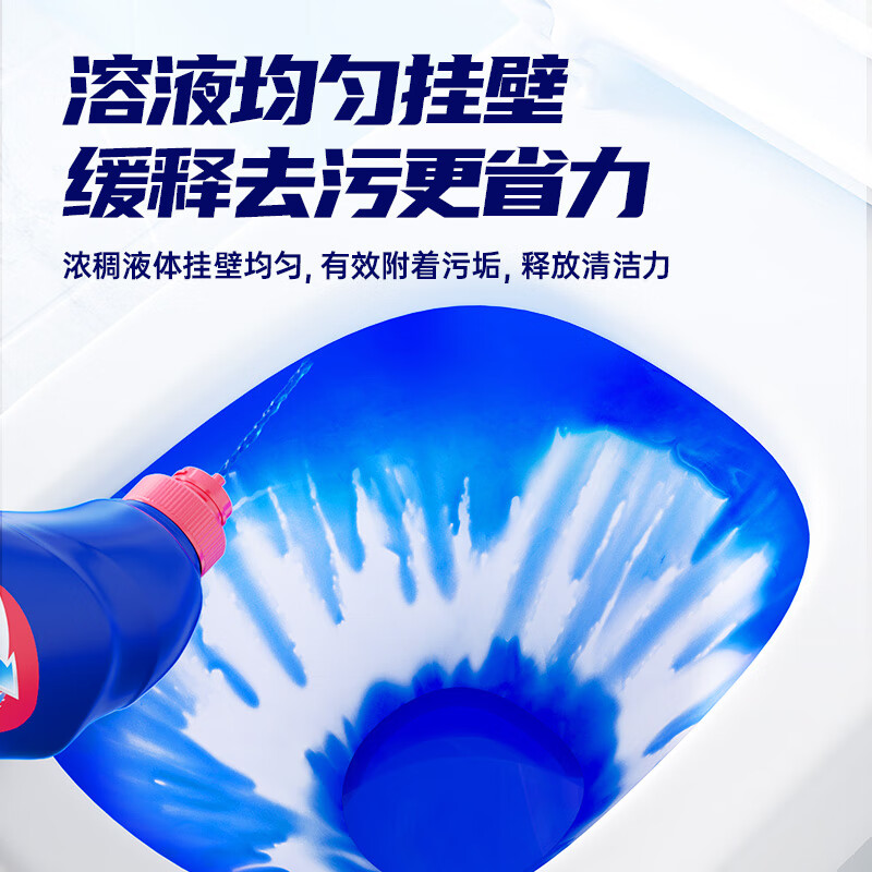 水卫士强效洁厕灵 除垢马桶清洁剂 除异味洁厕剂 洁厕液500g*2瓶水卫仕高清大图