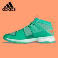 阿迪达斯 (adidas)羽毛球鞋 男女情侣款2018新品稳定透气跑步运动鞋减震耐磨乒乓球网球训练鞋 DA8868 绿色