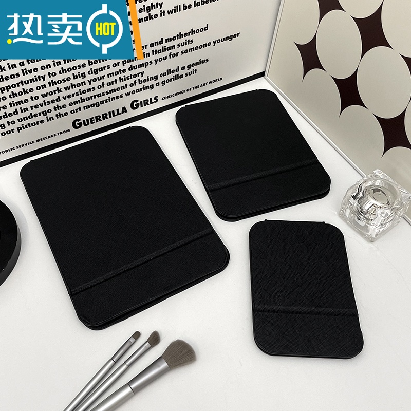 敬平学生宿舍ins风镜子化妆镜办公室折叠台式桌面梳妆镜便携随身高清便携式用镜 小号高清大图