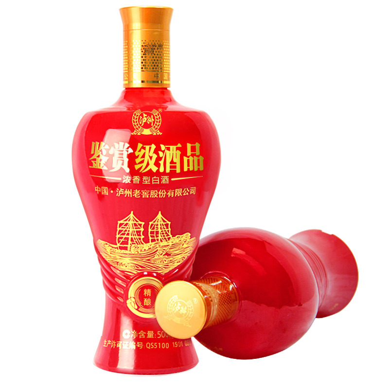 泸州老窖 出品 鉴赏级 精酿 52度 500ml*2 浓香型白酒 双瓶装