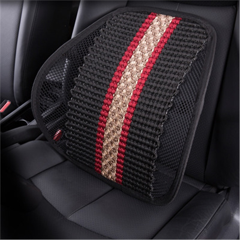 闪电客四季透气汽车腰靠垫办公室护腰按摩腰垫靠背车用座椅腰枕靠枕