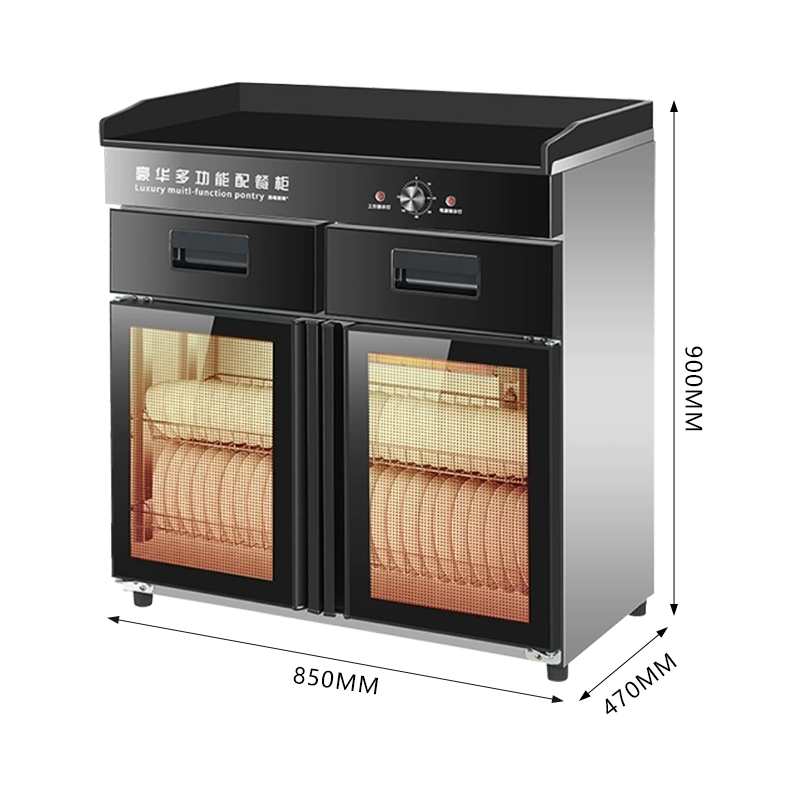 臻远ZY50429036配餐柜消毒碗柜茶水柜带抽屉调料台高清大图