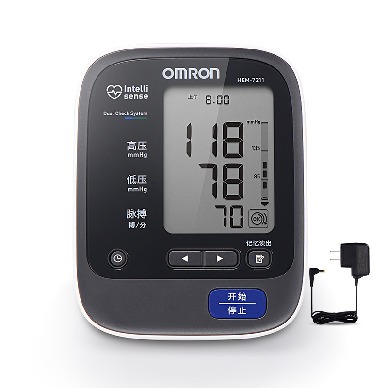 欧姆龙(OMRON)进口电子血压计家用上臂式 日本原装医用血压测量仪 HEM-7211