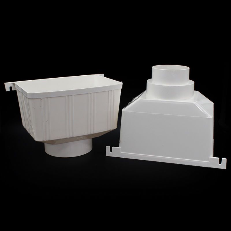 pvc排水管配件 方形雨水斗落水斗接水积水下水管集水斗75 110 160