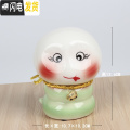 三维工匠儿童存钱罐陶瓷十二生肖储蓄罐摆件牛龙羊狗鼠虎兔蛇马猴猪储钱罐 小号蛇【约装320个硬币】
