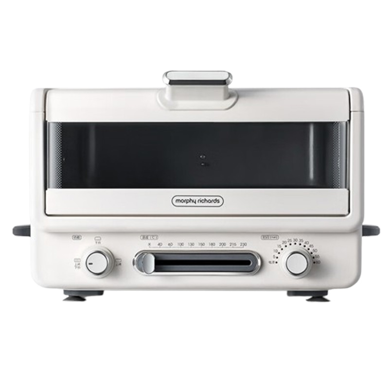 摩飞电烤箱12L小魔箱小型烘焙煎烤一体台式烧烤机椰奶白MR8800