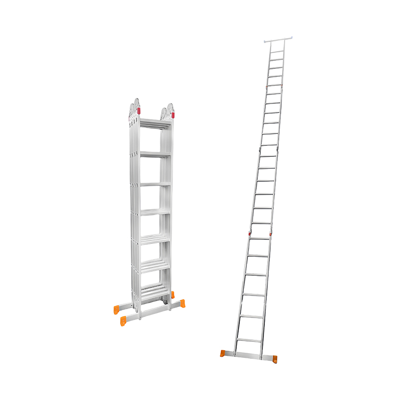 围达 铝合金折叠梯子 加厚7步四折 个高清大图