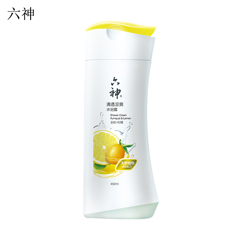 六神 清透凉爽 沐浴露 (金桔+柠檬) 450ml(单位:瓶 )