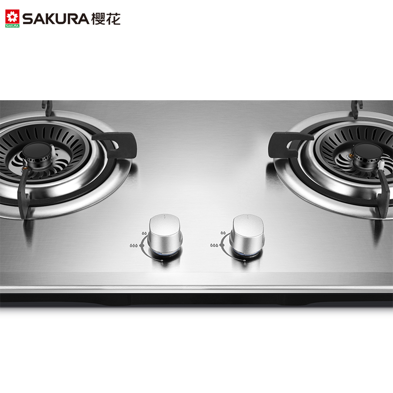 樱花(SAKURA)燃气灶双灶 一级能效 节能灶具 台嵌两用 不锈钢灶具 自营JZT-BDG01天然气高清大图