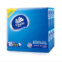 维达(Vinda)V0036A 手帕纸 超韧4层纸巾 家用面纸 18包/条