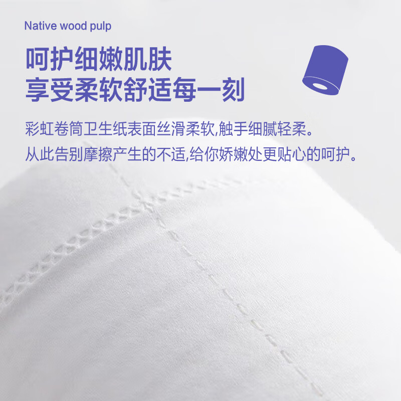 顺清柔有芯卷纸卫生纸 彩虹系列5层200g*10卷冲厕易溶解(2kg/提)