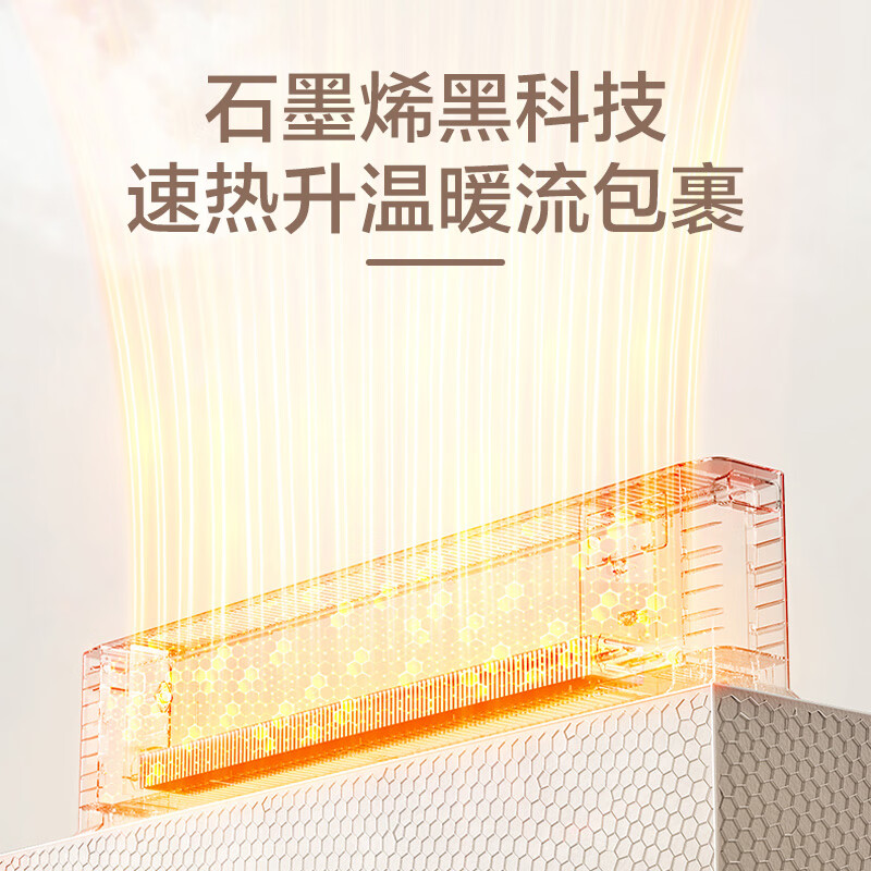 美的(Midea)踢脚线电暖器移动地暖2200W防水浴室卧室办公室无光无声遥控温显干衣NDV-FR高清大图