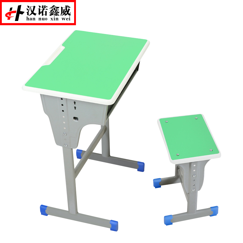 汉诺鑫威学生课桌椅儿童学习桌单人培训辅导补习班升降课桌椅学校写字课桌高清大图