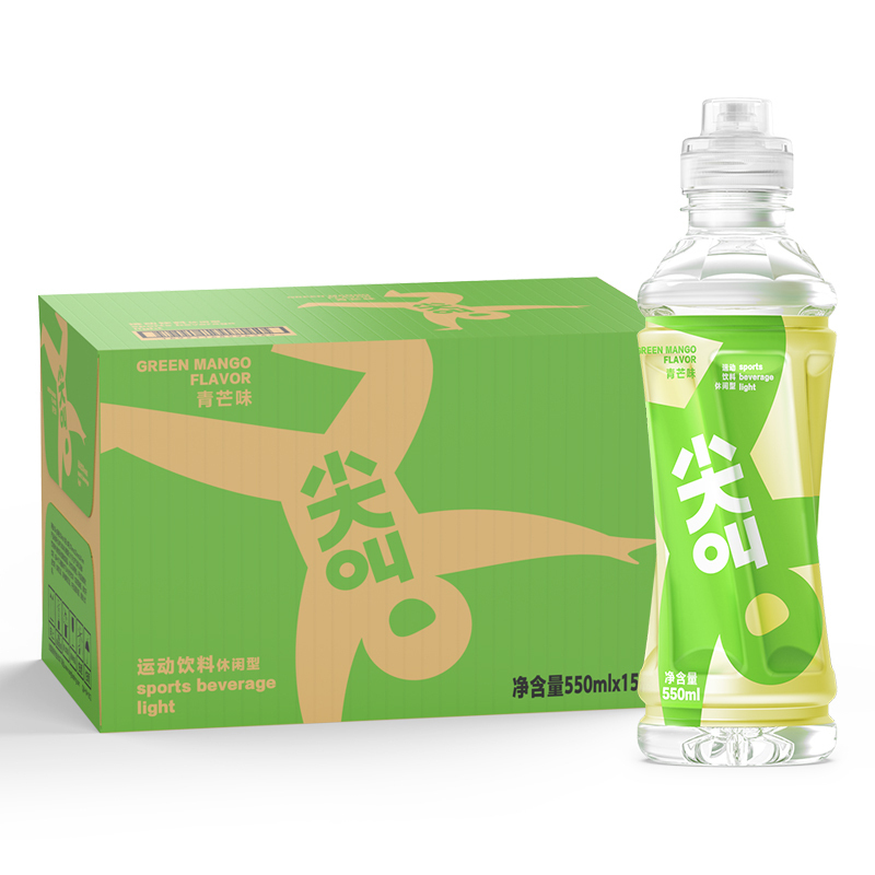 农夫山泉尖叫运动饮料550ml青芒味1*15瓶整箱装
