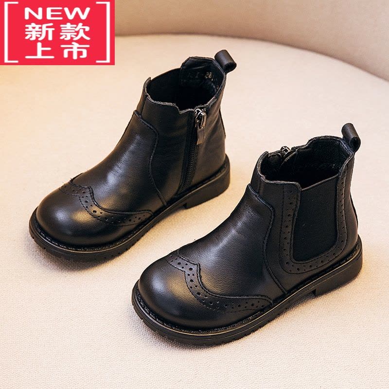 可莉允男童马丁靴2022春秋新款儿童鞋单靴宝宝冬季加绒二棉雪地短靴图片