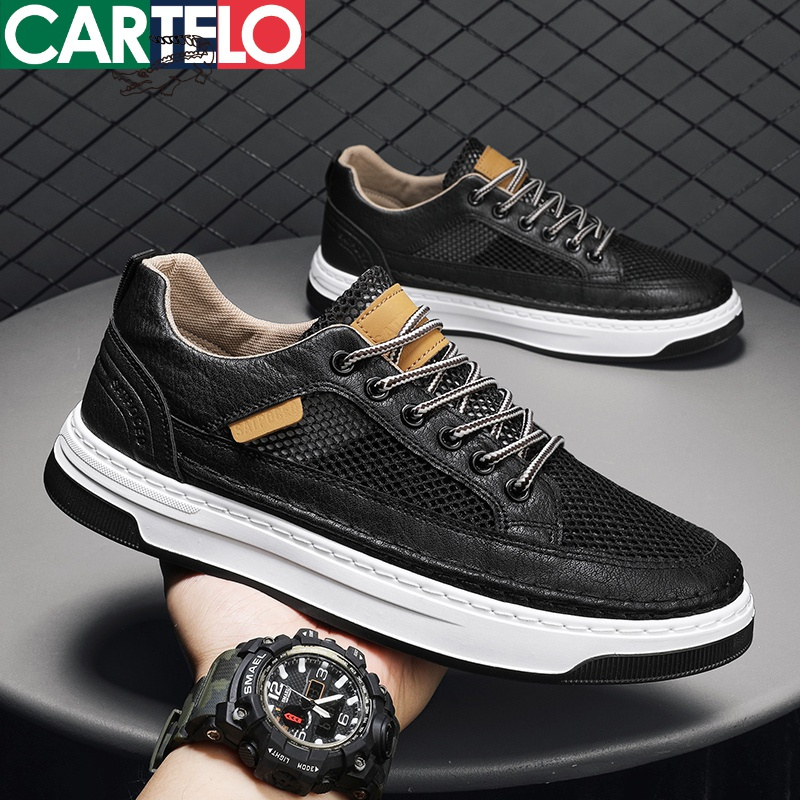 线下专柜同款卡帝乐鳄鱼cartelo新款透气男鞋子男时尚休闲鞋男士潮流