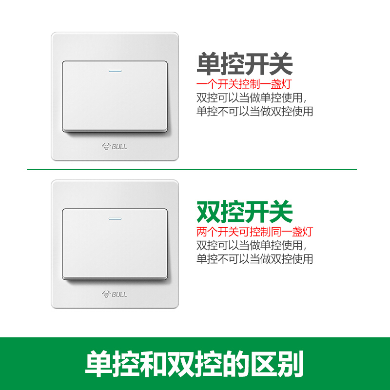 公牛(BULL) 开关插座 G07系列 三开双控
