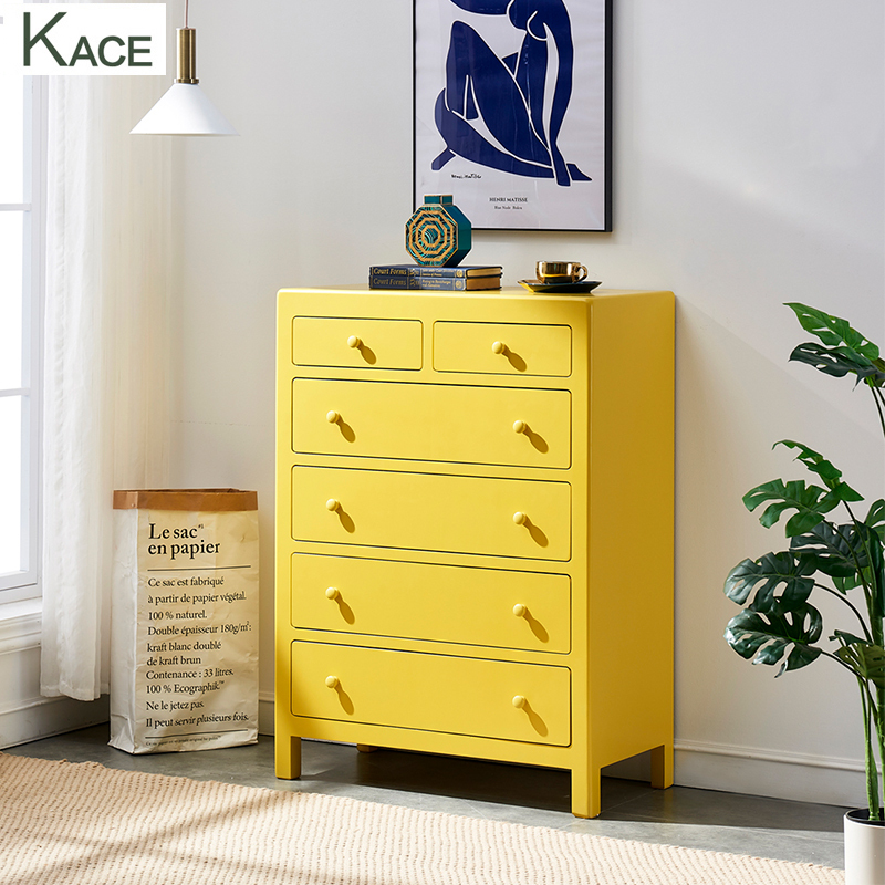 北欧斗柜实木六斗柜柜子客厅卧室现代简约储物收纳柜橱抽屉式