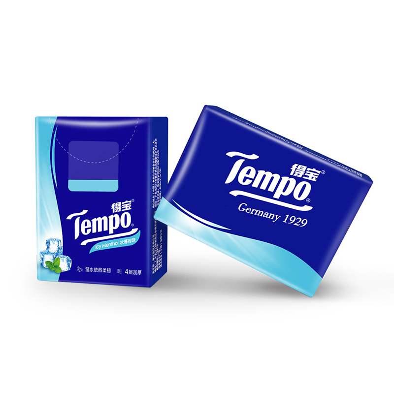 得宝 (Tempo)手帕纸 迷你4层*36包 冰薄荷味高清大图