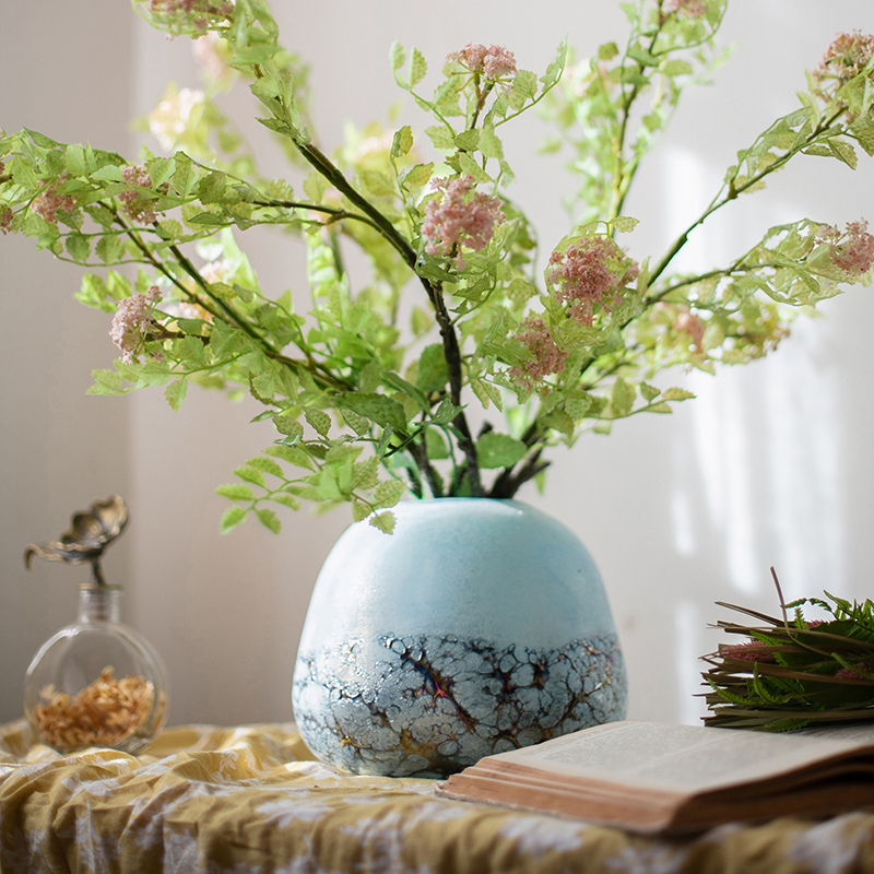 掬涵 海雾球瓶花瓶花器插花器皿水培花瓶花艺玻璃摆件现代简约BL04887