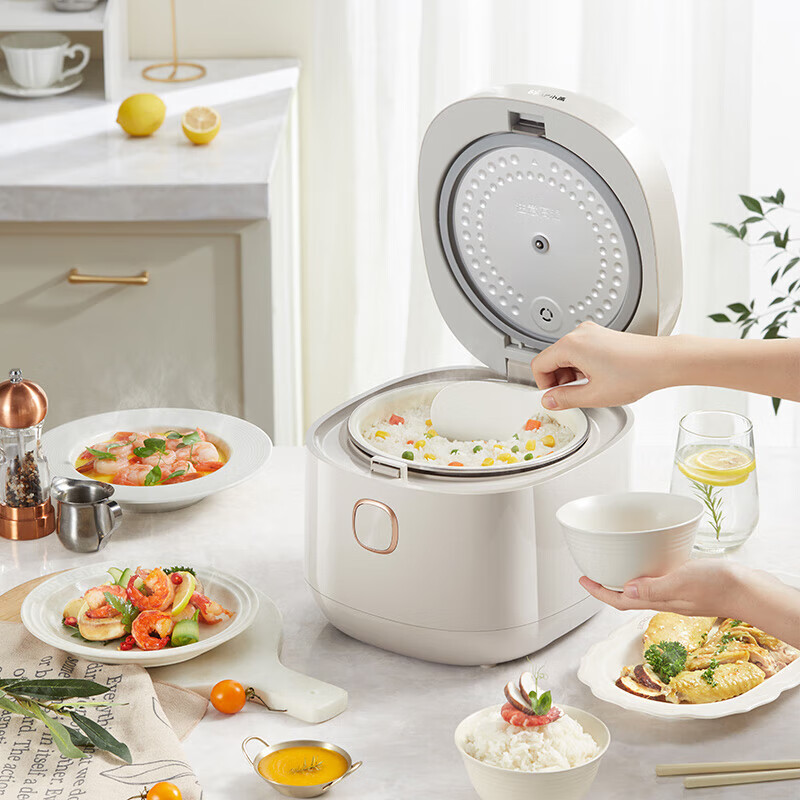 小熊(Bear)电饭煲 小家用多功能智能防溢预约柴火饭2-5人迷你米饭锅红色 DFB-P30F5 3L高清大图