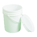 鸣固 JX1003塑料外卖打包餐盒打包桶盒公斤透明小桶冰粉桶酱料商用桶 1L透明罐（圆柱形）+白易拉盖（5个装）