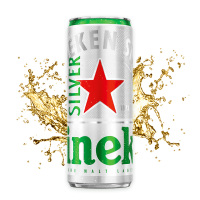 喜力星银(Heineken Silver)啤酒纤体听330ml*24罐/箱