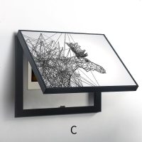 蘑菇说 电表箱装饰画约配电画遮挡电闸盒弱电箱开关盒客厅挂画