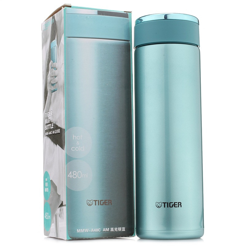 虎牌（Tiger） 保温杯480ml不锈钢真空超轻直身办公泡茶MMW-A48C