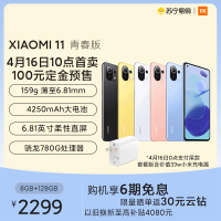 小米11青春版 黑色 全网通版 8+128GB+充电器套装
