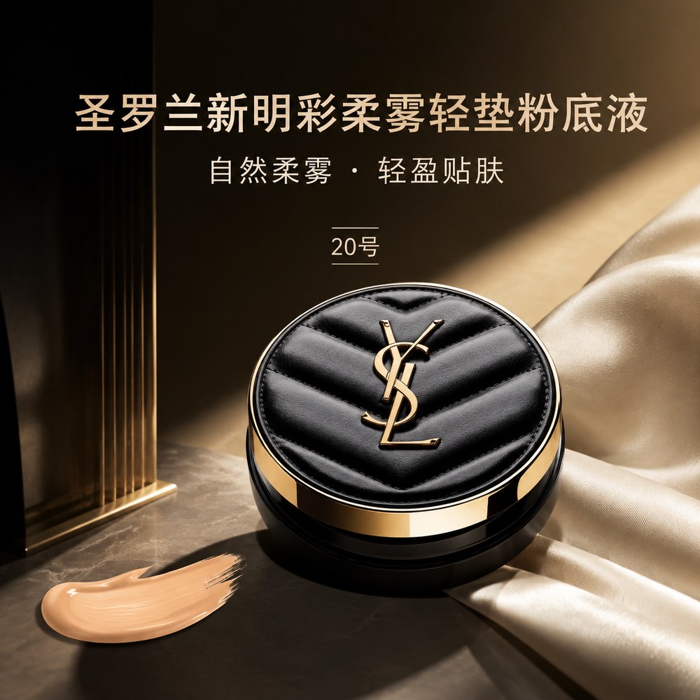 YSL圣罗兰妍活亮肌精华逆龄女神粉底液持久遮瑕女神粉底液 B10 14g高清大图