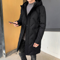 丹杰仕(DANJIESHI)冬季男士羽绒服白鸭绒大码中长款韩版时尚休闲中青年帅气百搭加厚保暖外套潮