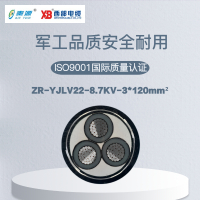 秦源牌ZR-YJLV22 8.7KV 3*120mm²铝芯钢带铠装阻燃电力电缆 元/米 定制商品 联系客服