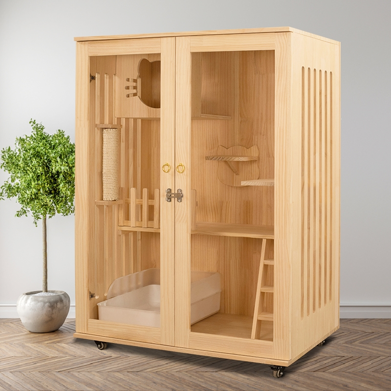 木猫别墅猫米妮笼子超大号猫舍豪华猫柜猫窝小猫房双层三层家用猫屋