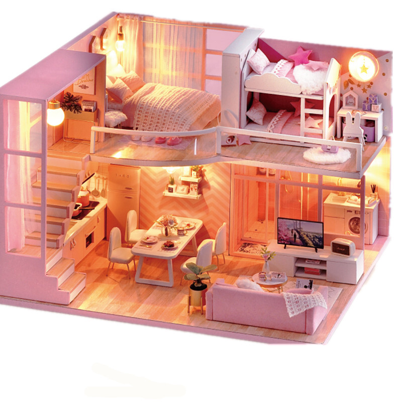 一起玩儿童过家家女孩玩具大童891012岁生日娃娃屋小别墅梦想天使a